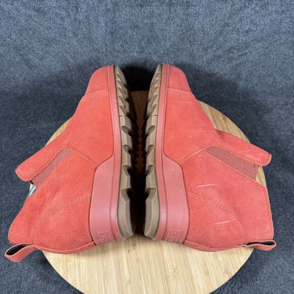 Sorel Evie II Chelsea Womens 10 Red Suede Boots‎ Slip On Wedge Pull On New - Picture 5 of 8